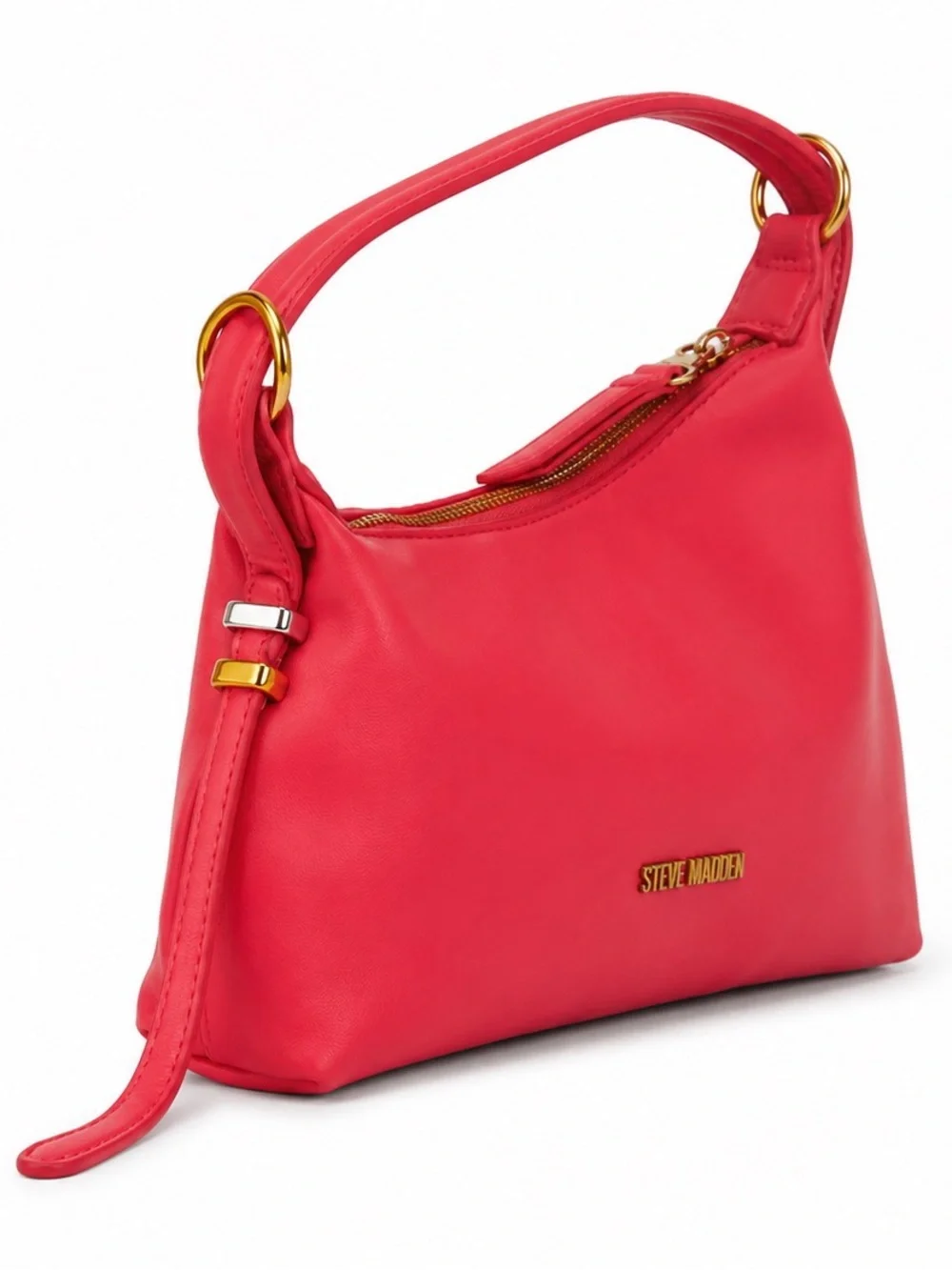 Steve Madden NWT Nally Asymmetrical Shoulder Bag Pebbled Tassel Logo